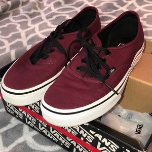 Burgundy Authentic Women’s Vans Size: 7.5